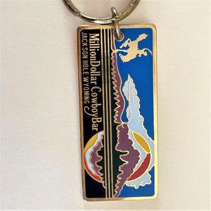 Keychain MillionDollar Cowboy Bar Enamel & Goldton
